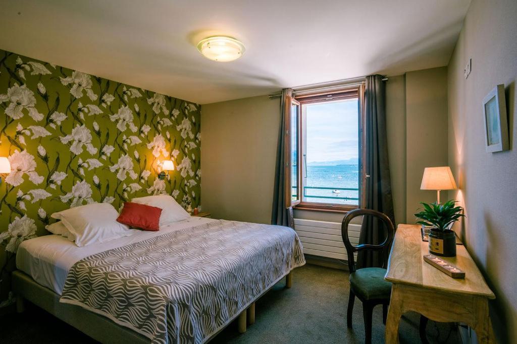 Hotel De La Plage Excénevex Exteriör bild